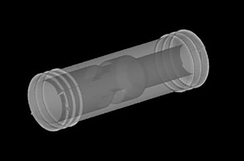 Inside of the component by CT-scanner