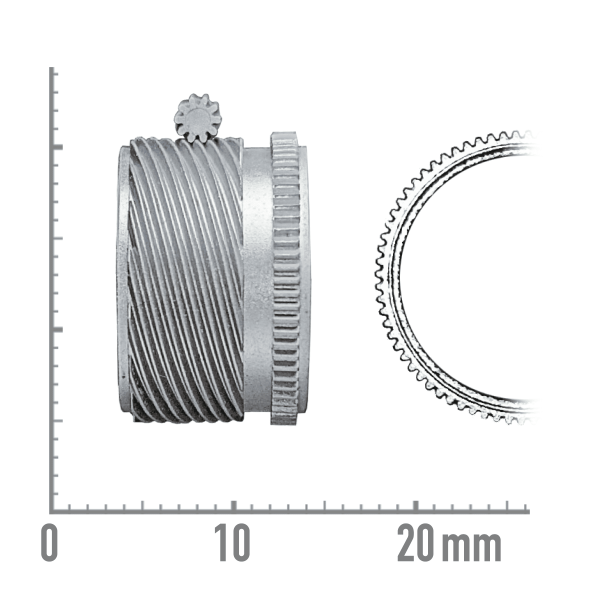 Integrated helical gear and spur gear